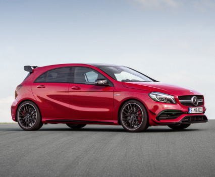 Mercedes-AMG A 45 4MATIC,jupiter rot, AMG Night-Paket, AMG Aerodynamik-Paket,jupiter red, AMG Night package, AMG Aerodynamics package