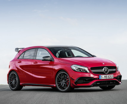 Mercedes-AMG A 45 4MATIC,jupiter rot, AMG Night-Paket, AMG Aerodynamik-Paket,jupiter red, AMG Night package, AMG Aerodynamics package