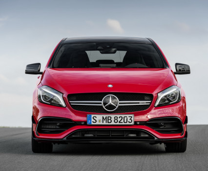 Mercedes-AMG A 45 4MATIC,jupiter rot, AMG Night-Paket, AMG Aerodynamik-Paket,jupiter red, AMG Night package, AMG Aerodynamics package