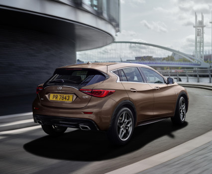 Designed for a new generation of buyers who are not willing to be defined by their choice of vehicle body type, the Infiniti Q30 challenges convention with its bold character and daring shape. The car stays true to the signature design cues from the original 2013 concept and exemplifies Infiniti's design-led, customer-centric approach to product development. The unconventional stance and asymmetric interior contribute to an overall design that is certain to command attention.