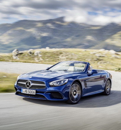 Mercedes-Benz SL 500. Blu Brillante con pacchetto AMG Line